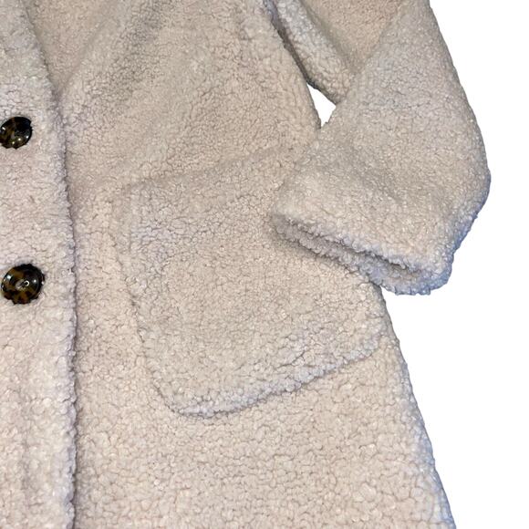 Banana Republic Cream Sherpa Coat - Picture 5 of 12
